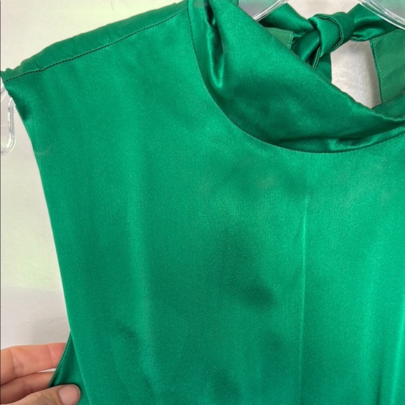 NWT- Silk Saloni The Fleur Dress in Green, Sz 10 - Picture 11 of 17